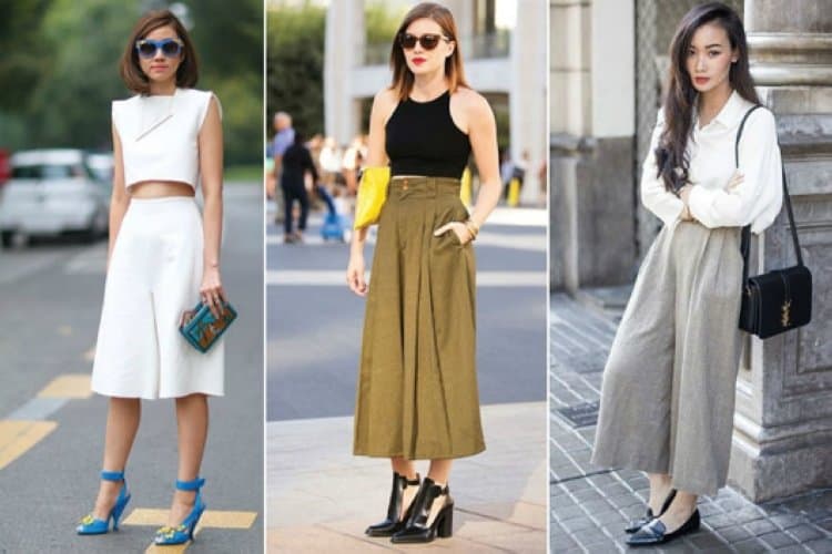 Cách diện quần Culottes